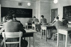 Mathematik-Unterricht (Quelle: Werbebroschüre "Ingenieurschule für Landtechnik", 1958)