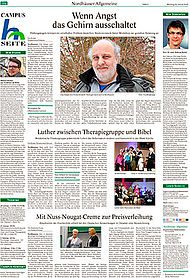 Die Campusseite in der Thüringer Allgemeinen vom 25. Januar 2016