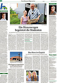 Die Campusseite in der Thüringer Allgemeinen vom 25. Juli 2016