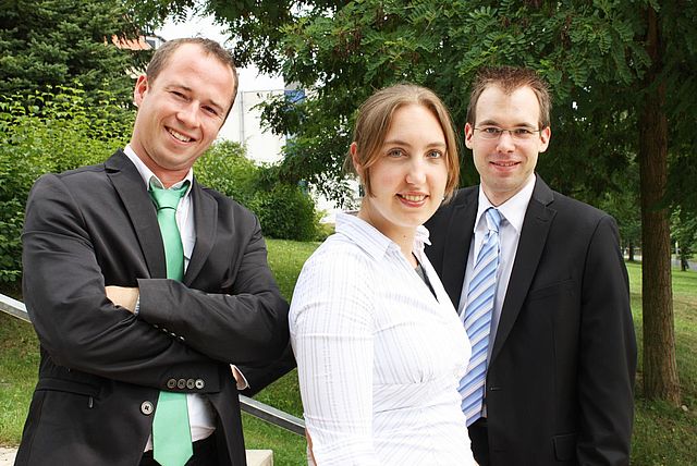 Das Gründerteam: Michael Klupak, Maike Mulser und Christian Schmehl (v. l.) sind EXIST-Stipendiaten und wollen ihr eigenes Unternehmen „InnoLife“ gründen.