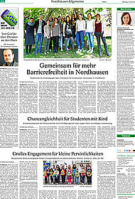 Die Campusseite in der Thüringer Allgemeinen vom 2. Juni 2014