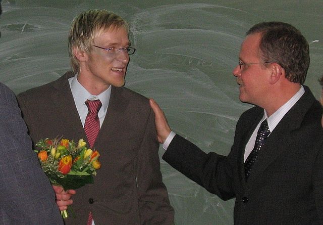 Gratulation vom Doktorvater: Professor Dr. Bernd Lemser und Dr. rer. pol. Christoph Brodhun