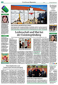 Die Campusseite in der Thüringer Allgemeinen vom 25.11.2013