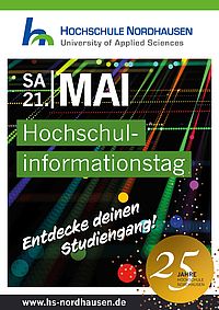 Flyer: Hochschulinformationstag, 21.05.2022, Entdecke deinen Studiengang!