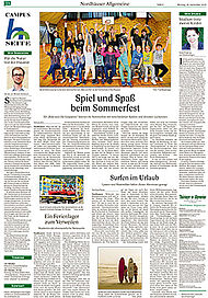 Die Campusseite in der Thüringer Allgemeinen vom 26. September 2016