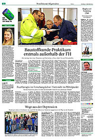 Die Campusseite in der Thüringer Allgemeinen vom 23.12.2013