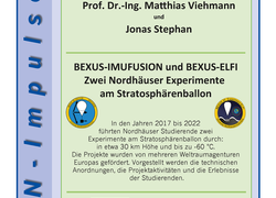 Plakat BEXUS-IMUFUSION und BEXUS-ELFI - alle Infos siehe Artikel