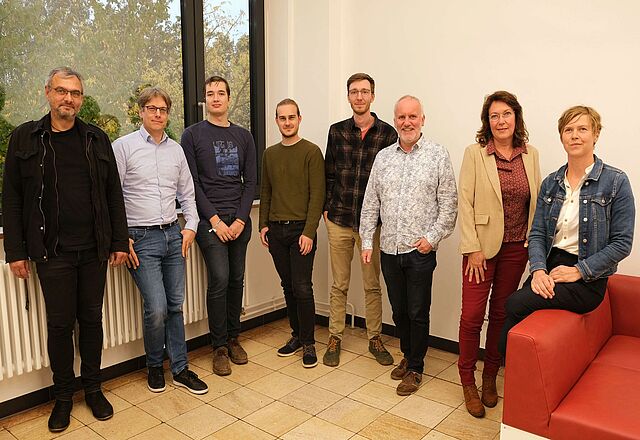 Gruppenfoto des Lehrbeirats der Hochschule Nordhausen. Zu sehen sind 8 Mitglieder des Beirates.