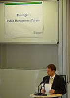 Ministerpräsident Althaus unterstützte auf dem Thüringer Public Management Forum die Errichtung des neuen Studiengangs