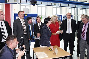 Thüringens Ministerpräsidentin Christine Lieberknecht besuchte auf ihrer Thüringentour Energie die Fachhochschule Nordhausen