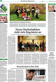 Die Campusseite in der Thüringer Allgemeinen vom 5. Januar 2015