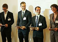 Preisträger Silicon Science Award 2013: Tim Schulze, Marco Schossig, Matthias Muth, Imke Haverkamp (v.l.n.r.) / Foto: Tim Pathe, Erfurt