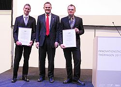 Die FHN-Absolventen Benjamin Fischer und Christopher Gertler erhielten den „STIFT-Preis 2011 für hervorragende anwendungsorientierte Promotions- und Abschlussarbeiten an Thüringer Hochschulen“.