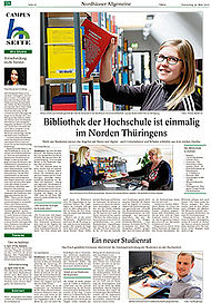Campusseite in der Thüringer Allgemeinen vom 30.03.17
