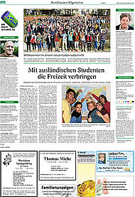 Die Campusseite in der Thüringer Allgemeinen vom 03.11.14