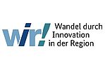 Die Abbildung zeigt das Logo des Förderprogramms "WIR - Wandel durch Innovation in der Region"