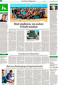 Die Campusseite in der Thüringer Allgemeinen vom 29. Februar 2016
