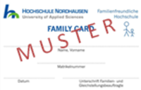 Family Card der HSN, darüber der Schriftzug "MUSTER" in roter Farbe
