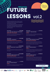 Plakat Future Lessons Vol.2 Modul-Übersicht mit Terminen - Infos siehe Text