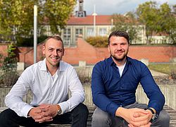 Maximilian Biethahn und Matthäus Rössner entwickeln an der Hochschule Nordhausen eine innovative Vakuumschraube für High-End-Anwendungen im Rahmen ihres EXIST-Gründerstipendiums