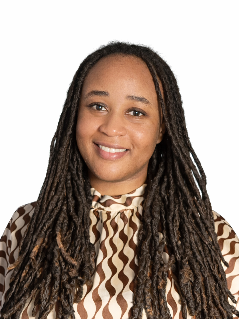 Frau mit langen Dreadlocks