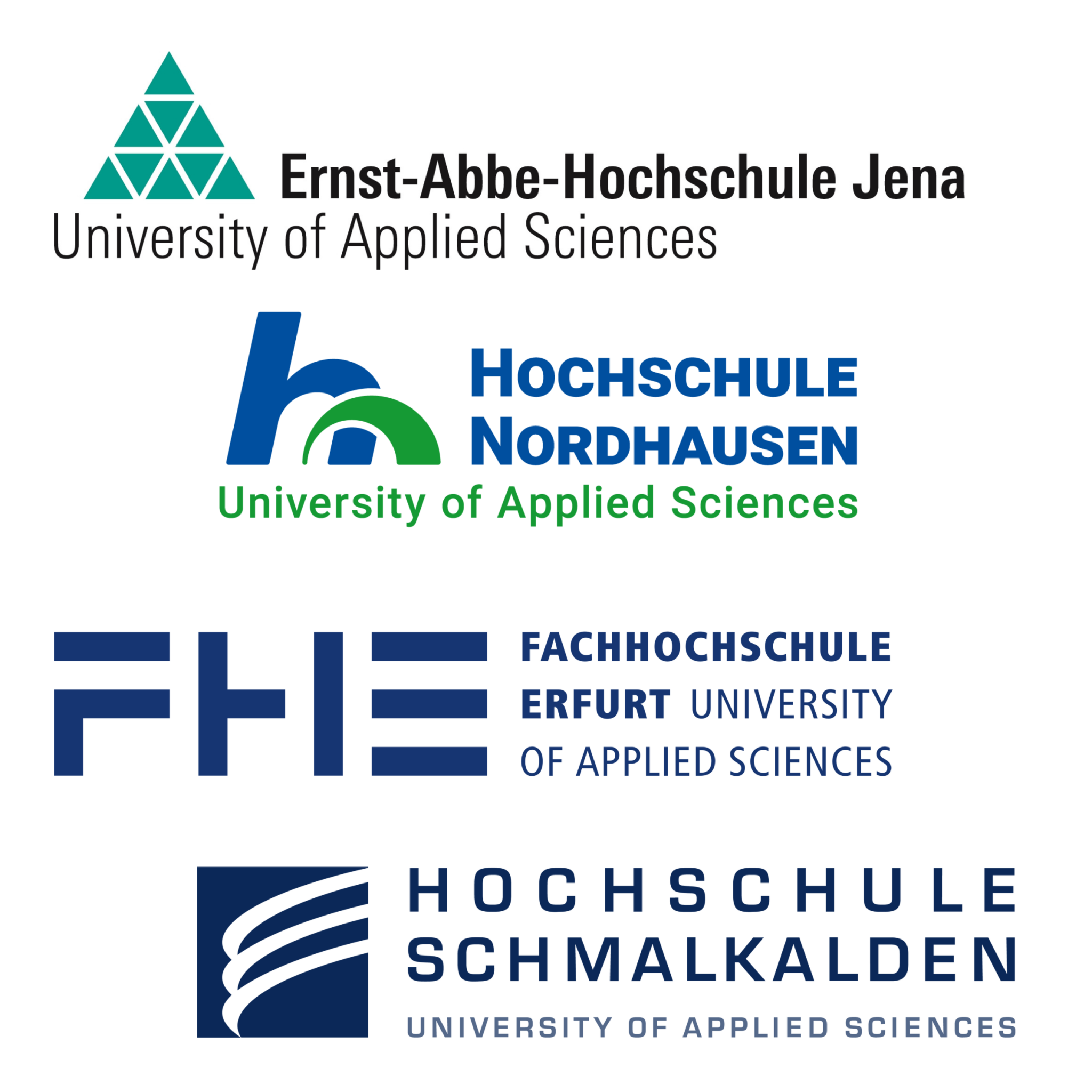Logos of universities of applied sciences in Germany