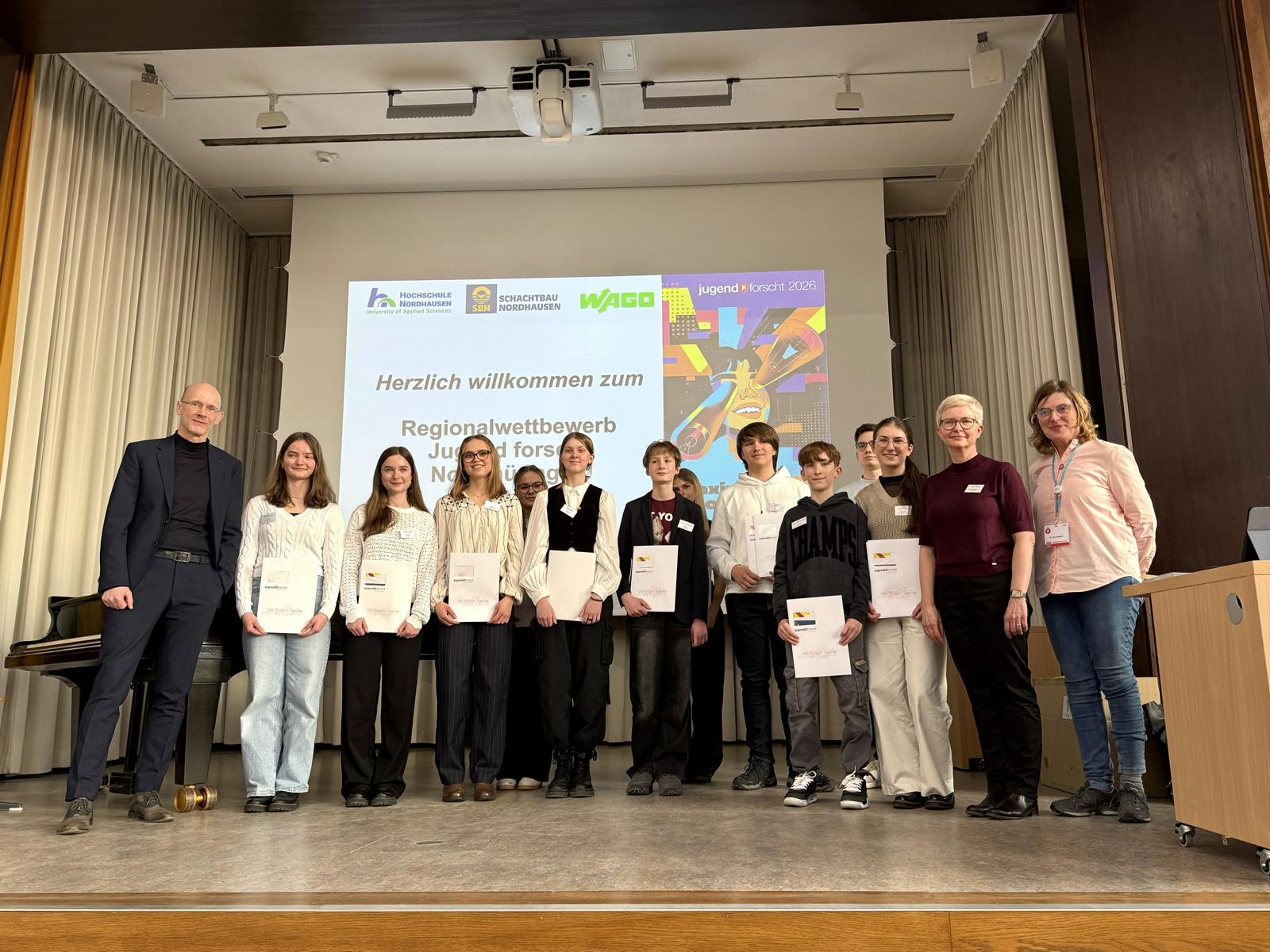 Group photo at a competition