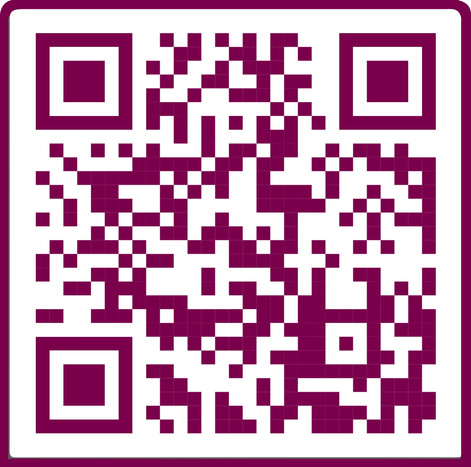 A QR code on a purple background.