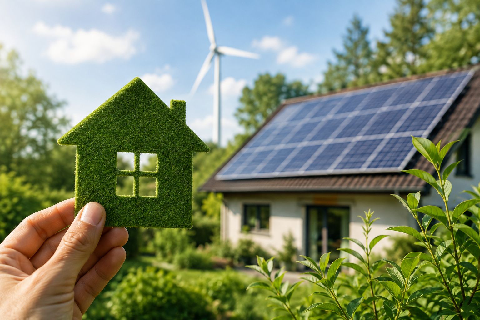 A sustainable home powered by renewable energy